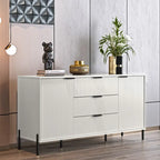 Credenza da 58" – Bianco Sporco / Nero / Blu Scuro, Pezzo Singolo