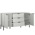 Credenza da 58" – Bianco Sporco / Nero / Blu Scuro, Pezzo Singolo
