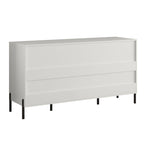 Credenza da 58" – Bianco Sporco / Nero / Blu Scuro, Pezzo Singolo