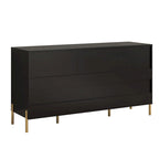 Credenza da 58" – Bianco Sporco / Nero / Blu Scuro, Pezzo Singolo