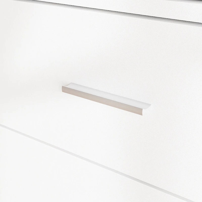 Armadio guardaroba con specchio a figura intera illuminato a LED, bianco, monoposto