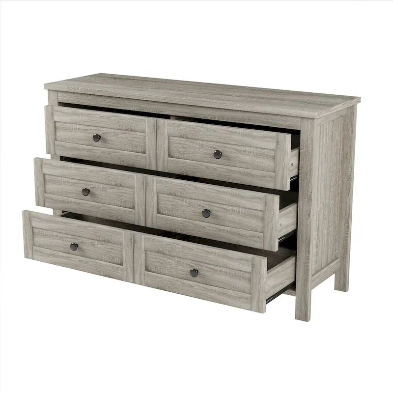 Set camera da letto 3 pezzi bianco/grigio – Letto a piattaforma, comodino e cassettiera (una piazza e mezza/matrimoniale, 1 persona)