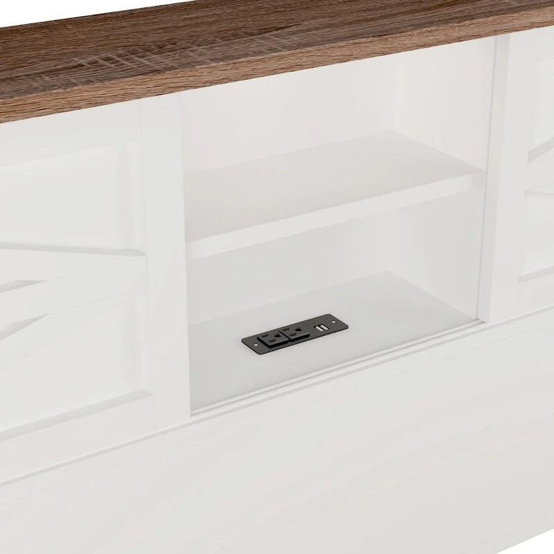 Set camera da letto 3 pezzi bianco/grigio – Letto a piattaforma, comodino e cassettiera (una piazza e mezza/matrimoniale, 1 persona)