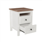 Set camera da letto 3 pezzi bianco/grigio – Letto a piattaforma, comodino e cassettiera (una piazza e mezza/matrimoniale, 1 persona)