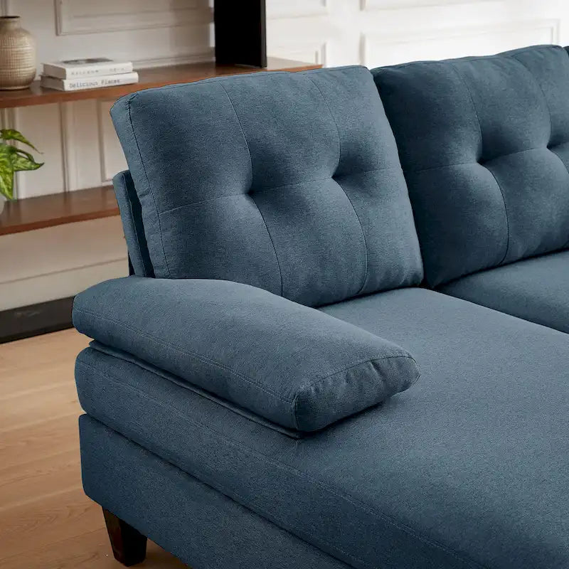 Divano angolare a U in carbone/blu/verde/cenere/beige con doppia chaise longue, 4 posti
