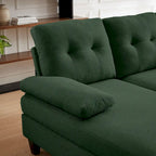 Divano angolare a U in carbone/blu/verde/cenere/beige con doppia chaise longue, 4 posti