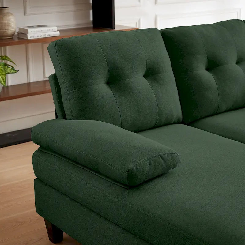 Divano angolare a U in carbone/blu/verde/cenere/beige con doppia chaise longue, 4 posti