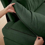 Divano angolare a U in carbone/blu/verde/cenere/beige con doppia chaise longue, 4 posti