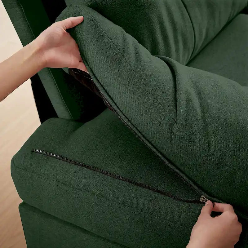 Divano angolare a U in carbone/blu/verde/cenere/beige con doppia chaise longue, 4 posti