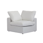 Divano modulare a L con pouf, 5 posti (Antracite scuro / Cachi / Bianco / Grigio)