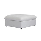 Divano modulare a L con pouf, 5 posti (Antracite scuro / Cachi / Bianco / Grigio)