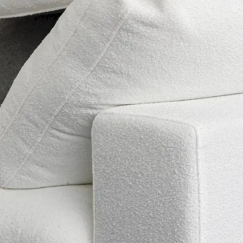 Divano modulare a L con pouf, 5 posti (Antracite scuro / Cachi / Bianco / Grigio)