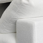Divano modulare a L con pouf, 5 posti (Antracite scuro / Cachi / Bianco / Grigio)