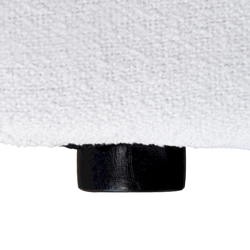 Divano modulare a L con pouf, 5 posti (Antracite scuro / Cachi / Bianco / Grigio)