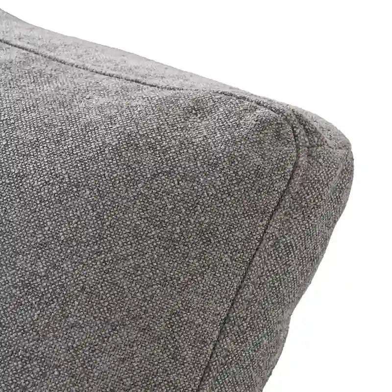 Divano modulare a L con pouf, 5 posti (Antracite scuro / Cachi / Bianco / Grigio)
