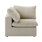 Divano modulare a L con pouf, 5 posti (Antracite scuro / Cachi / Bianco / Grigio)