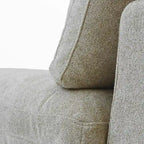 Divano modulare a L con pouf, 5 posti (Antracite scuro / Cachi / Bianco / Grigio)