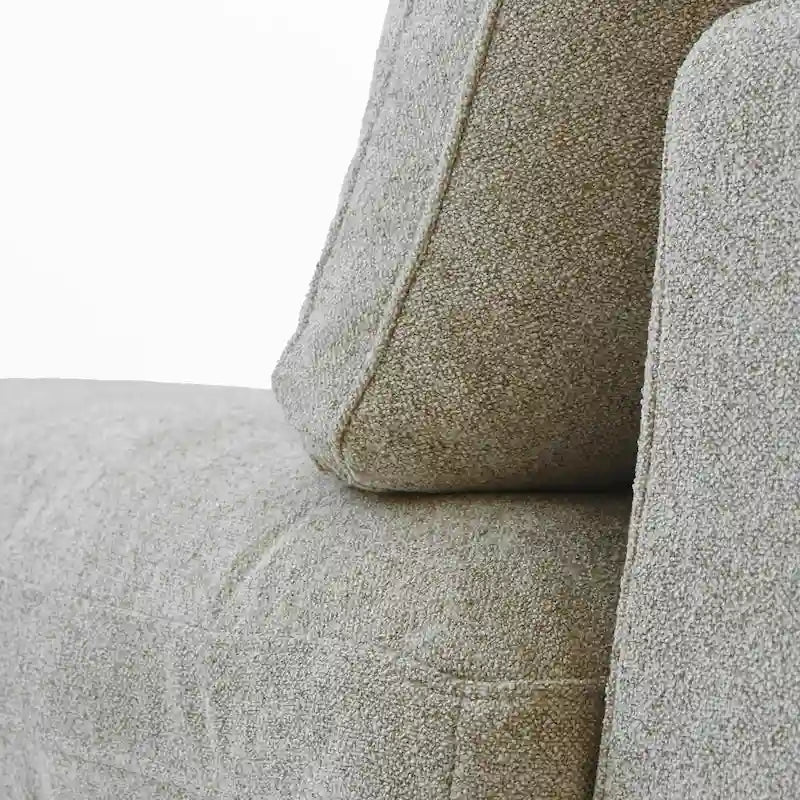 Divano modulare a L con pouf, 5 posti (Antracite scuro / Cachi / Bianco / Grigio)