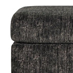 Pouf in tessuto pergamena/antracite con rotelle, 1 posto