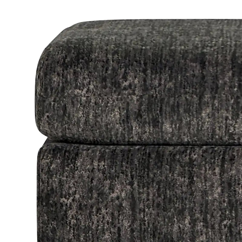Pouf in tessuto pergamena/antracite con rotelle, 1 posto