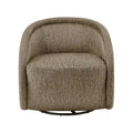 Poltrona a botte girevole in tessuto tortora/beige, gambe naturali, 1 posto