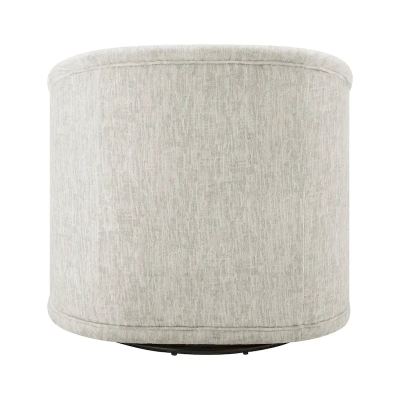 Poltrona a botte girevole in tessuto tortora/beige, gambe naturali, 1 posto