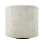 Poltrona a botte girevole in tessuto tortora/beige, gambe naturali, 1 posto