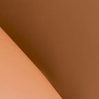 Sedia da ufficio in similpelle vegana color cammello, gambe cromate, monoposto