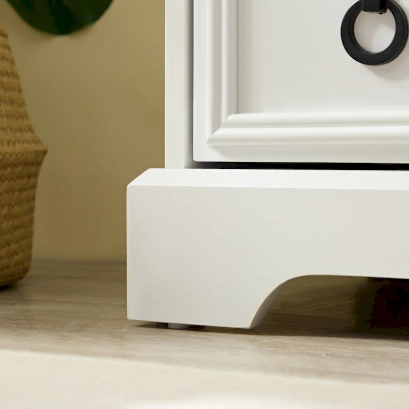 Cassettiera alta a 6 cassetti grigio slavato/bianco – Comodino/Cassettiera per camera da letto singola