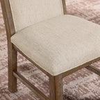 Set tavolo da pranzo allungabile 7 pezzi in rovere rustico e beige (6 posti)