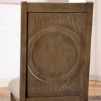 Set tavolo da pranzo allungabile 7 pezzi in rovere rustico e beige (6 posti)