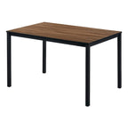 Set da pranzo industriale marrone e nero, 3 persone, 1 tavolo + 2 panche