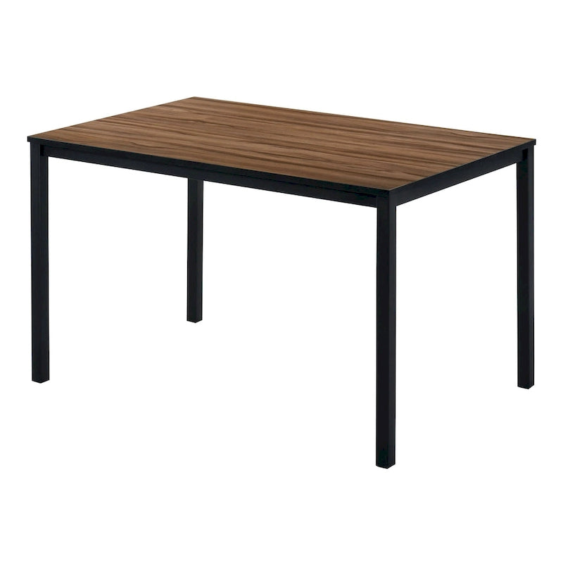 Set da pranzo industriale marrone e nero, 3 persone, 1 tavolo + 2 panche