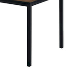 Set da pranzo industriale marrone e nero, 3 persone, 1 tavolo + 2 panche