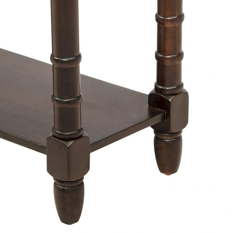 Consolle rustica naturale/espresso/avorio/grigia/blu con 2 cassetti e ripiano, montaggio da 1 persona