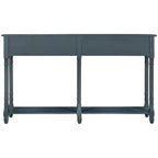 Consolle rustica naturale/espresso/avorio/grigia/blu con 2 cassetti e ripiano, montaggio da 1 persona