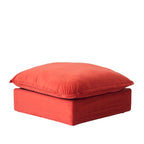 Divano componibile a U in velluto verde/arancio/blu/rosso con 2 pouf, 3 posti