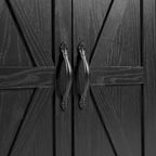 Carrello da cucina su ruote Black / White Farmhouse con anta a ribalta, uso individuale