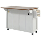 Carrello da cucina su ruote Black / White Farmhouse con anta a ribalta, uso individuale