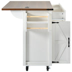 Carrello da cucina su ruote Black / White Farmhouse con anta a ribalta, uso individuale