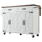 Carrello da cucina su ruote Black / White Farmhouse con anta a ribalta, uso individuale