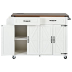 Carrello da cucina su ruote Black / White Farmhouse con anta a ribalta, uso individuale