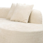 Divano componibile a curva Light Beige con chaise longue, 4-5 posti a sedere