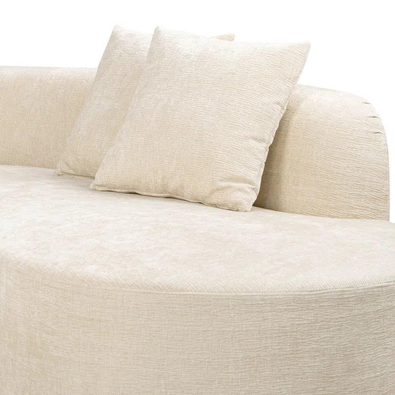 Divano componibile a curva Light Beige con chaise longue, 4-5 posti a sedere