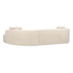 Divano componibile a curva Light Beige con chaise longue, 4-5 posti a sedere