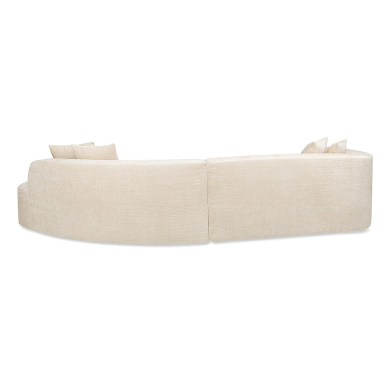 Divano componibile a curva Light Beige con chaise longue, 4-5 posti a sedere