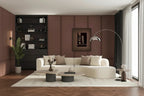 Divano componibile a curva Light Beige con chaise longue, 4-5 posti a sedere