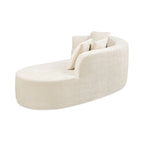 Divano componibile a curva Light Beige con chaise longue, 4-5 posti a sedere