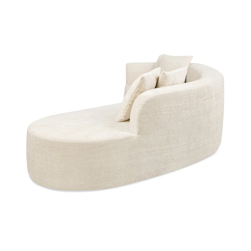 Divano componibile a curva Light Beige con chaise longue, 4-5 posti a sedere