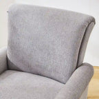 Poltrona imbottita in poliestere verde/beige/grigio con borchie decorative, set da 2 pezzi